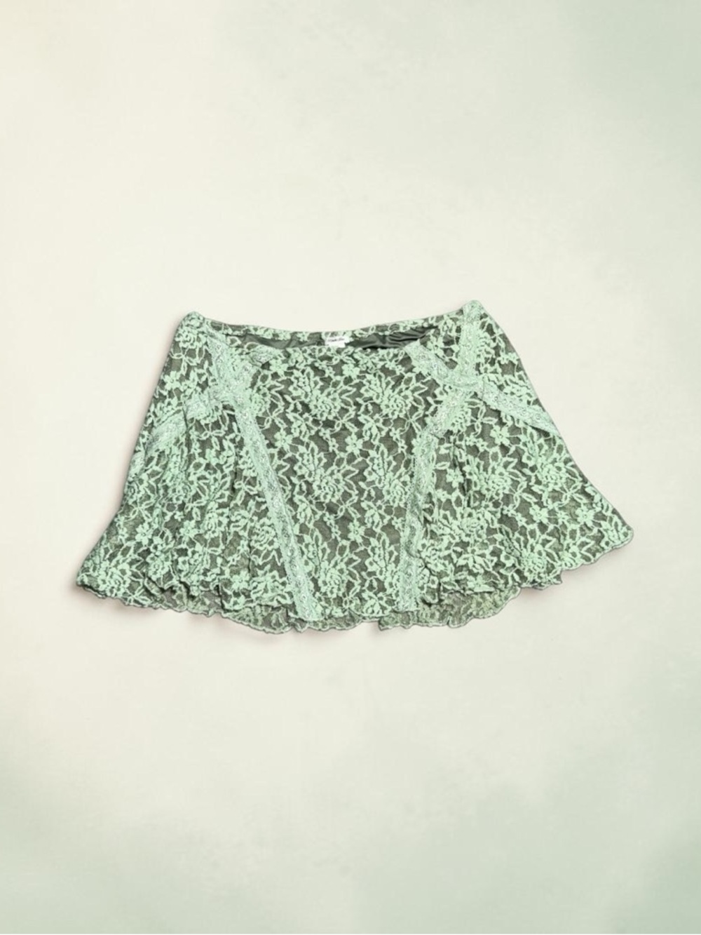 Mint Green Lace Circle Skirt